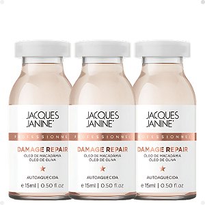 Kit Jacques Janine Hair Damage Repair: 3 Ampolas Autoaquecida 15ml