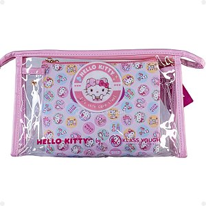Kit Hello Kitty by Klass Vough: 1 Necessaire Transparente e 1 Estampada Kchk-03r