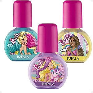 Kit Impala Barbie: 3 Esmaltes Infantil 6ml