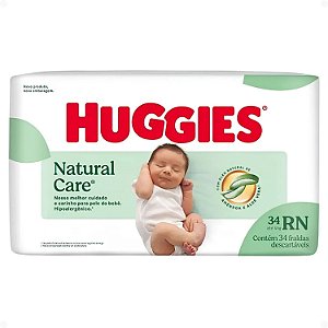 Fraldas Descartáveis Huggies Recém Nascido Rn 34un