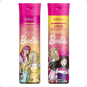 Impala Barbie Infantil Lisos Brilhantes: Shampoo e Condicionador 250ml