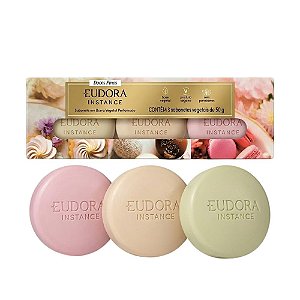 Kit Eudora Instance: 3 Sabonetes Vegetais 50g