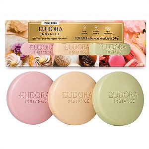 Kit Eudora Instance: 3 Sabonetes Vegetais 50g