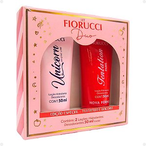 Kit Duo Loção Hidratante Fioruci Unicorn e Tentantion 50ml