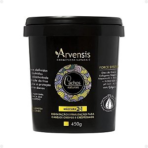 Máscara 2x1 Arvensis Cachos Naturais Hidratação e Finalização Cabelos Crespos e Crespíssimos 450g