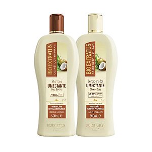 Kit Bio Extratus Umectante Óleo de Coco: Shampoo e Condicionador 500ml