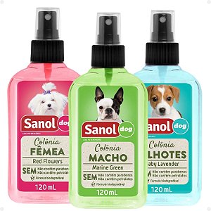 Kit Sanol Dog Colônias: Fêmea, Macho e Filhote 120ml