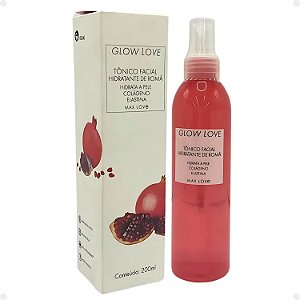 Tônico Facial Hidratante Max Love Glow Love Romã Colágeno 200ml