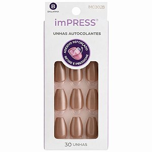 Unhas Autocolantes Bailarina Kiss Ny imPress Glazed Imc302b