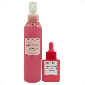 Kit Max Love Glow Love Goiaba 5 Vitaminas: Tônico Facial 200ml e Sérum Facial 30ml