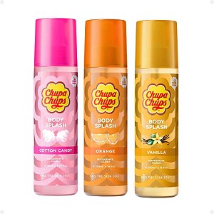 Kit Body Splash Chupa Chups The Skin Soul: Orange, Vanilla e Cotton Candy 200ml