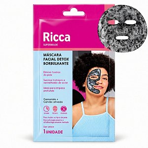 Máscara Facial Ricca Detox Borbulhante Supermask 1un Cód. 3753