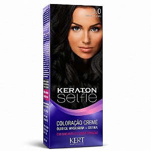 Coloração Creme Kert Keraton Selfie 3.0 Castanho Escuro