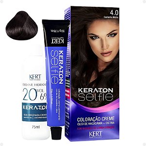 Coloração Creme Kert Keraton Selfie 4.0 Castanho Médio