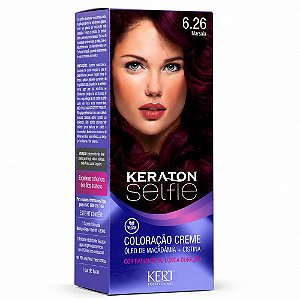 Coloração Creme Kert Keraton Selfie 6.26 Marsala
