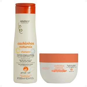 Kit Arvensis Cachinhos Naturais Cabelos Ondulados e Cacheados: Shampoo 300ml e Máscara 250g