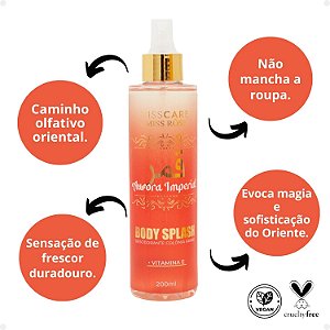 Body Splash Miss Rose Colônia Árabe Aurora Imperial 200ml