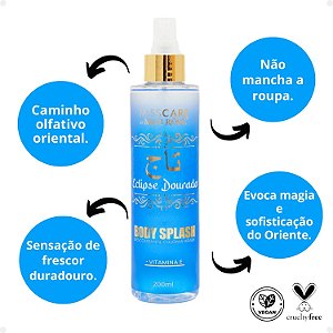 Body Splash Miss Rôse Colônia Árabe Eclipse Dourado 200ml