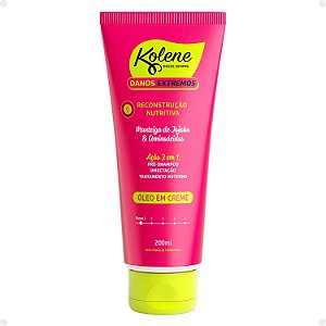 Óleo em Creme Kolene Danos Extremos Reconstrução Nutritiva 200ml