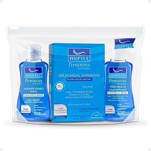 Kit Travel Nupill Firmness Intensive Nano Hyaluronic: Sabonete, Sérum e Água Micelar