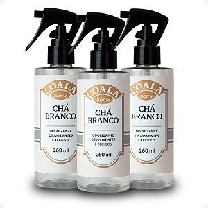 Kit Coala Home: 3 Odorizantes De Ambientes E Tecidos Chá Branco 260ml