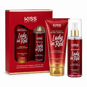 Kit Corporal Kiss New York Lady In Red: Body Splash e Loção Hidratante