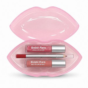 Kit Bobbi Rara: 1 Gloss, 1 Lápis Labial e 1 Batom Matte BRB048-1