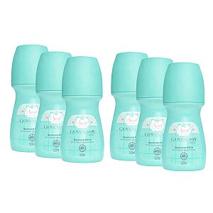 Kit Giovanna Baby: 6 Desodorante Roll-On Candy