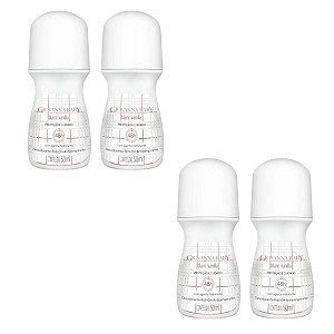 Kit Giovanna Baby: 4 Desodorante Roll-On Blanc Vanilla