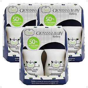 Kit Giovanna Baby: 6 Desodorante Roll-On Blueberry