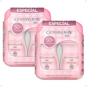 Kit Giovanna Baby: 4 Desodorante Roll-On Classic