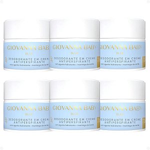 Kit Giovanna Baby Blue: 6 Desodorantes em Creme Antiperspirante 55g