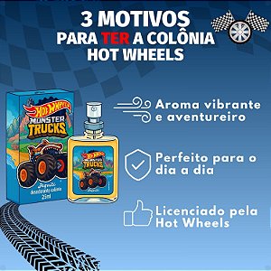 Desodorante Colônia Jequiti Teen Hot Wheels Monster Trucks 25ml