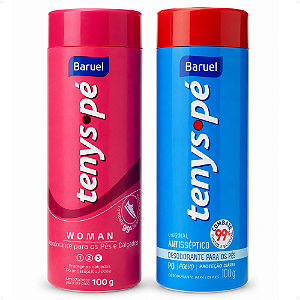 Kit Baruel Tenys Pé Desodorante para pés e Calçados: 1 Original e 1 Woman 100g