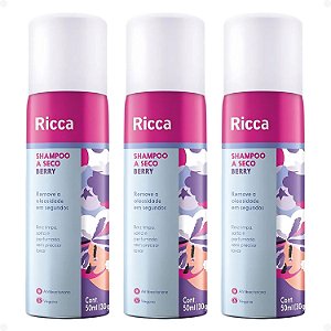 Kit Belliz Ricca Shampoo A Seco: 3 Berry 50ml