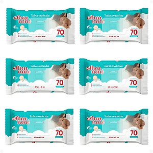 Kit Meu Nenê: 6 Pacotes Toalhas Umedecidas 20x13cm Com 70Un