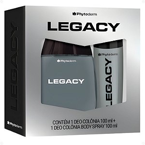 Kit Phytoderm Legacy: 1 Deo Colônia 100ml e 1 Deo Colônia Body Spray 120ml