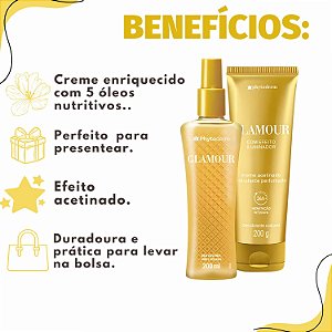 Kit Phytoderm Glamour: Body Splash 200ml e Creme Hidratante Acetinado 200g