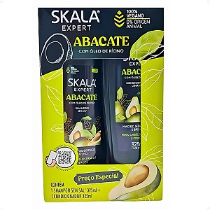 Kit Skala Expert Abacate Com Òleo De Rícino: Shampoo e Condicionador 325ML