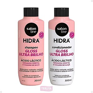 Kit Salon Line Hidra Gloss Ultra Brilho: Shampoo e Condicionador 300ml