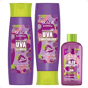 Kit Skala Frutástica Uva: Shampoo e Condicionador + Óleo Hidratante 90ml