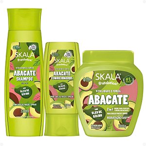 Kit Skala Frutástica Abacate: Shampoo e Condicionador 200ml + Creme Tratamento 1000g