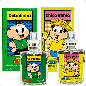Kit Jequiti Teen Desodorante Colônia: Cebolinha e Chico Bento 25ml
