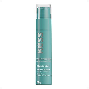 Gel Dental Kess Whitelicious Dentes Mais Brancos Classic Mint 60g