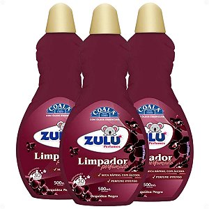 Kit Coala Zulu Perfumes: 3 Limpadores Perfumados Orquídea Negra 500ml