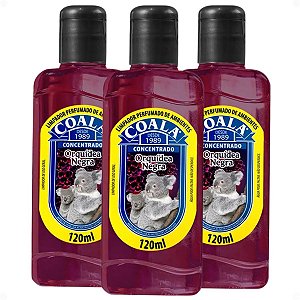 Kit Coala: 3 Limpadores Perfumados Orquídea Negra 120ml