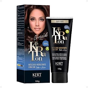 Tonalizante Kert Keraton Banho de Brilho Vegan Chocolate Marrom 100g