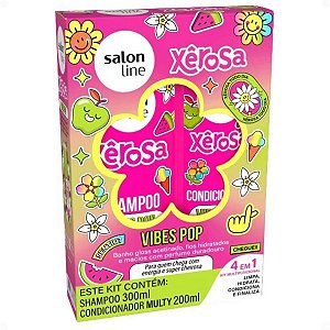 Kit Salon Line Xêrosa Vibes Pop: Shampoo 300ml e Condicionador Multy 200ml