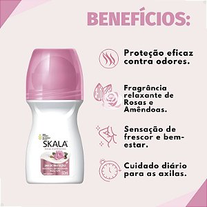 Desodorante Roll-on Skala Rosas e Amêndoas 60ml