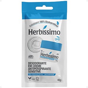 Desodorante Creme Refil Herbíssimo Sensitive Antiperspirante 45g